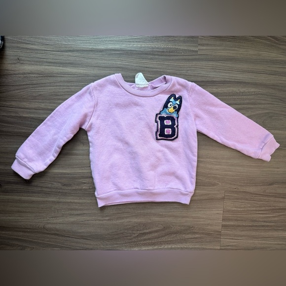 Bluey kids Charming Lilac Sweatshirt with Bluey and B Fun Patch size 3T - Picture 1 of 5